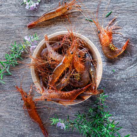 Crevettes bouquets